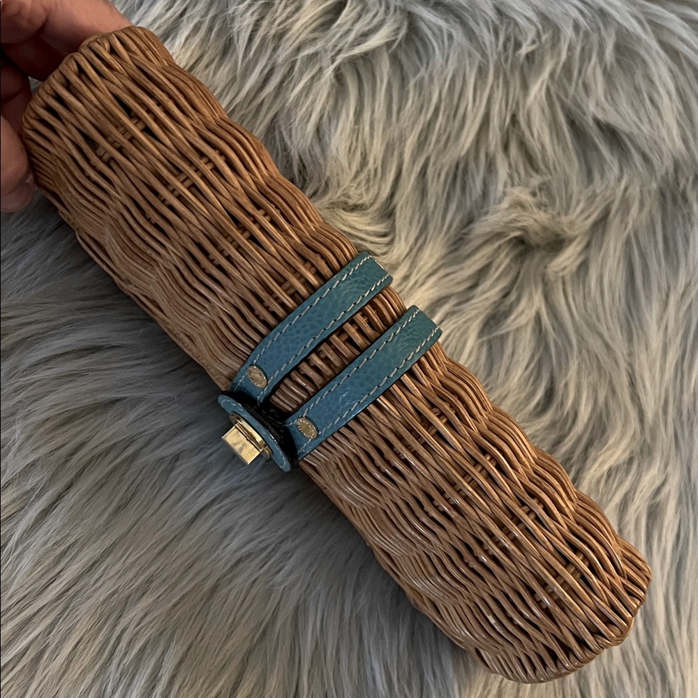 Kate Spade Wicker and Leather Clutch - Picture 7 of 15